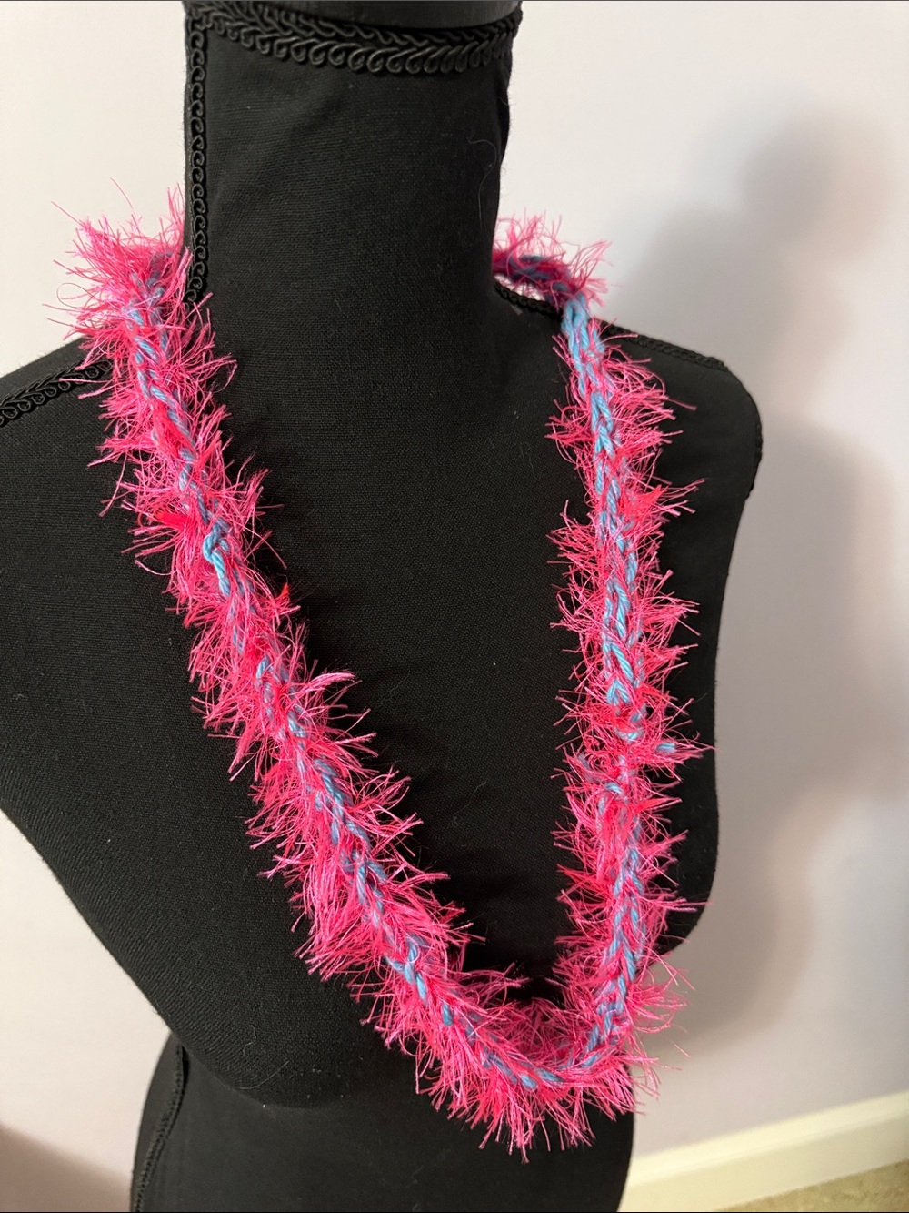 Beautiful Handcrafted Pink & Blue Hawaiian Lei